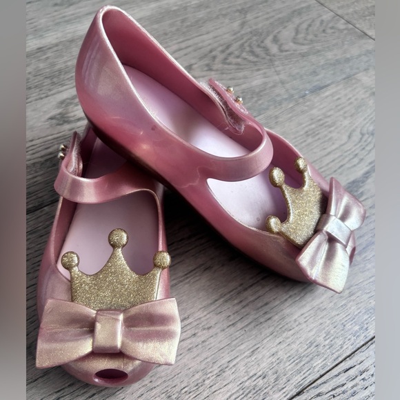 Mini Melissa rose gold girls shoes size 12 - Picture 5 of 5